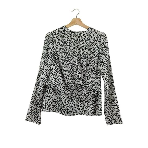 asos animal print long sleeve blouse S - Picture 1 of 9